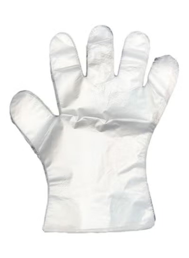 Pack Of 60 Disposable Plastic Gloves Clear 26x2x16cm 