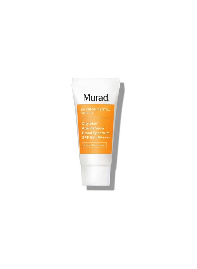 Murad City Skin Age Defense Broad Spectrum SPF 50 - Environmental Shield 100% Mineral Sunscreen - Blue Light Defense - SPF 50 Sunscreen - Light Sunscreen for Face, Travel 0.6 Fl Oz - Image 1