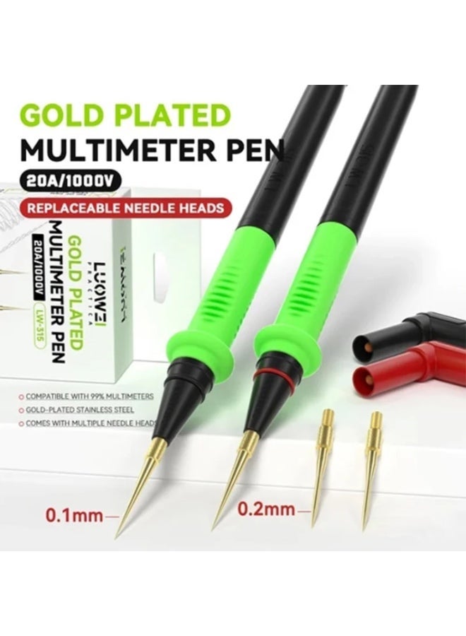 Luowei أسلاك اختبار متعددة الاستخدام Luowei ‎LW-315‎ بجهد ‎1000V‎ وتيار ‎20A‎، مصنوعة من سيليكون ناعم ومناسبة لأجهزة القياس الرقمية (Multimeter) - Image 2