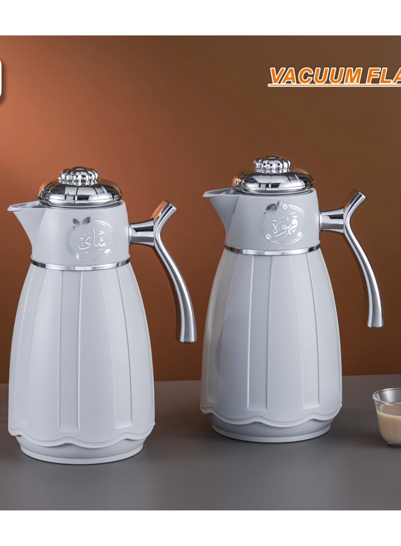 Royal Camel 2 Piece Thermos Set 1L + 1L  LIGHT GREY/SILVER