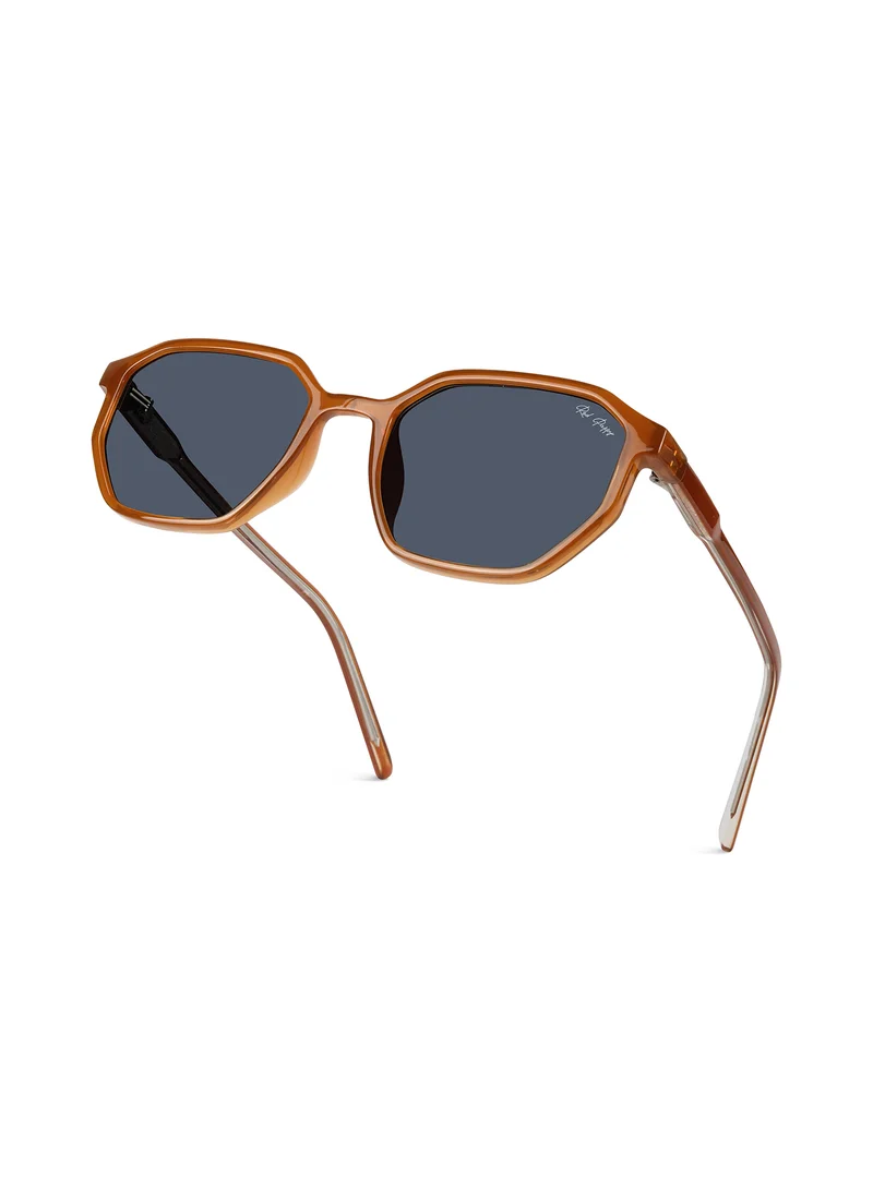 ووجلز Red Pappy Fable Black Hexagonal Sunglasses