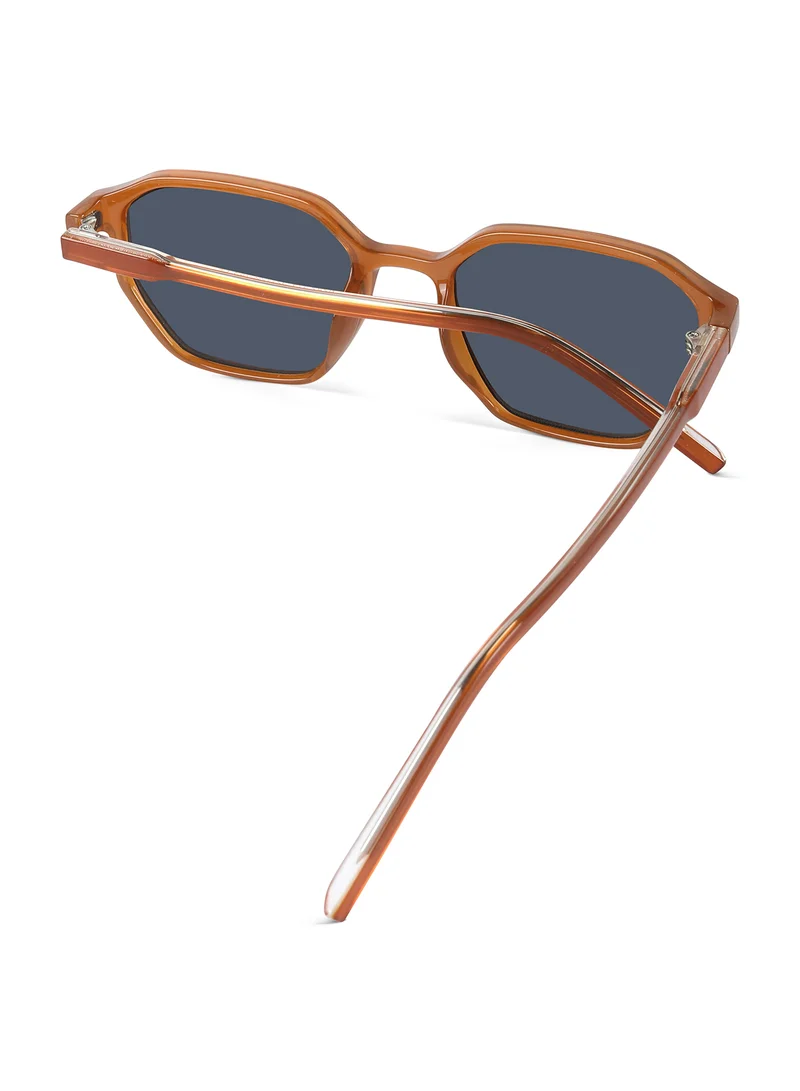 ووجلز Red Pappy Fable Black Hexagonal Sunglasses