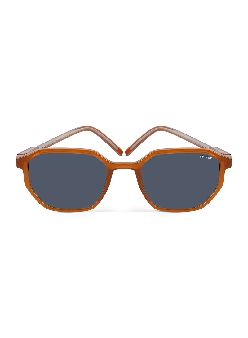 ووجلز Red Pappy Fable Black Hexagonal Sunglasses