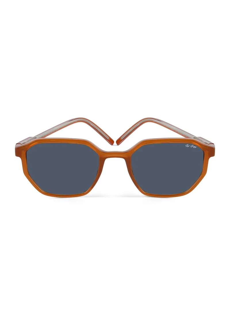 Woggles Red Pappy Fable Black Hexagonal Sunglasses