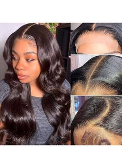 Body Wave Lace Closure Wig Human Hair Pre Plucked with Baby Hair Glueless 180% Density 5x5 HD Transparent Lace Closure Human Hair Wigs for Black Women(18 Inch, 5x5 Body Wave Wig)