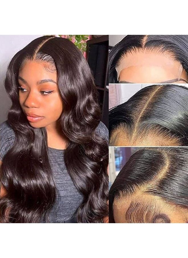 WIGMY - Body Wave Lace Closure Wig Human Hair Pre Plucked with Baby Hair Glueless 180% Density 5x5 HD Transparent Lace Closure Human Hair Wigs for Black Women(18 Inch, 5x5 Body Wave Wig) - Image 1
