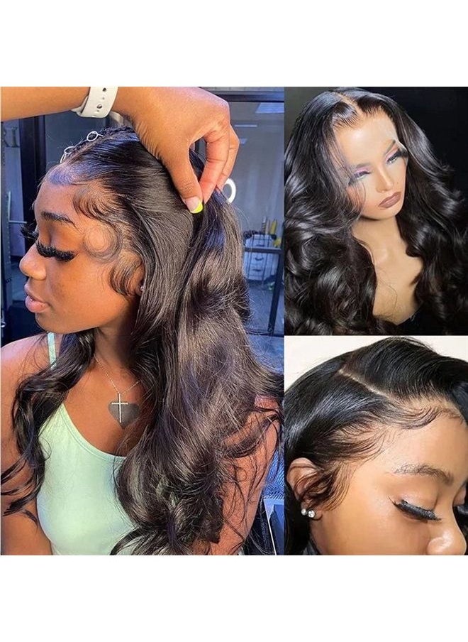 WIGMY - Body Wave Lace Closure Wig Human Hair Pre Plucked with Baby Hair Glueless 180% Density 5x5 HD Transparent Lace Closure Human Hair Wigs for Black Women(18 Inch, 5x5 Body Wave Wig) - Image 1