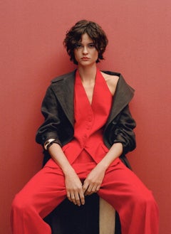 MANGO Linen Halter-Neck Suit Waistcoat  - Image 5
