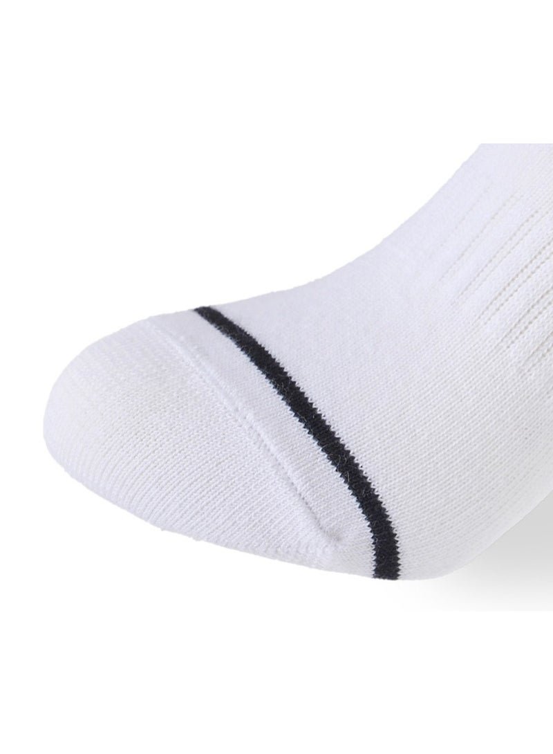 SAM SOCKS Kids Boys Set Of 3 Cotton Lycra Stripped L-Shape Socks White - Image 3