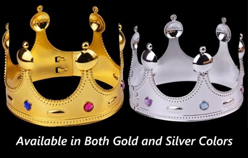 SSKR Silver Birthday Boy Tiara/Crown for Happy Birthday Party Decoration - 2 Piece | Boy Head Band | King Crown Tiara (Silver Color) - Image 4