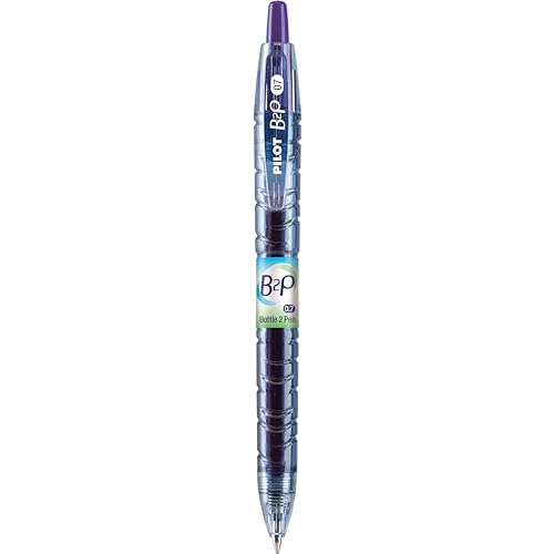 PILOT B2P - Bottle to Pen Refillable & Retractable Rolling Ball Gel Pen Made From Recycled Bottles, Fine Point, Purple G2 Ink, 12-Pack (31622) - Image 5