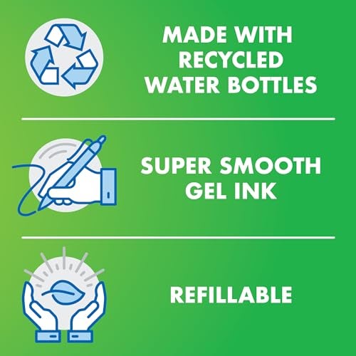 PILOT B2P - Bottle to Pen Refillable & Retractable Rolling Ball Gel Pen Made From Recycled Bottles, Fine Point, Purple G2 Ink, 12-Pack (31622) - Image 2