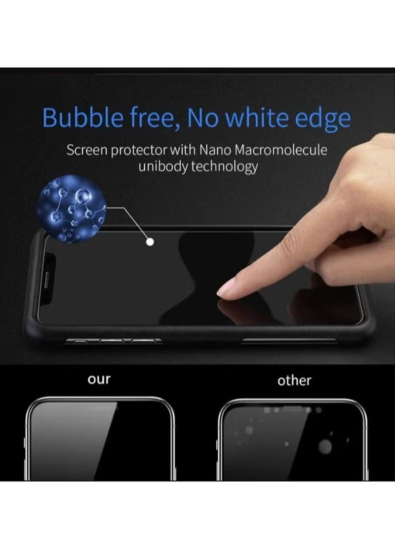 2 Pack Screen Protector for Infinix Note 50X | Tempered Glass Available in Combo Pack Compatible with Infinix Note 50X | Screen Protector Full HD Quality Tempered Glass Anti-Scratch Edge to Edge Coverage with Easy Installation Kit - Black  - Image 5