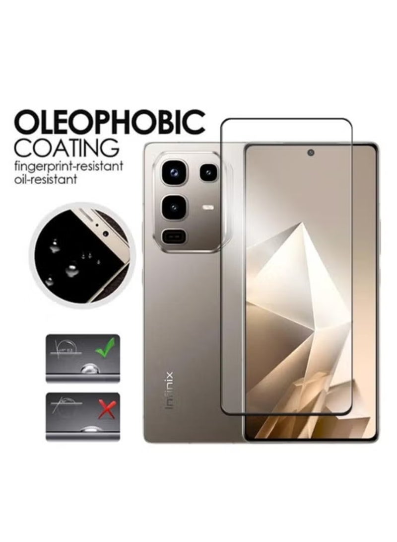 2 Pack Screen Protector for Infinix Note 50X | Tempered Glass Available in Combo Pack Compatible with Infinix Note 50X | Screen Protector Full HD Quality Tempered Glass Anti-Scratch Edge to Edge Coverage with Easy Installation Kit - Black  - Image 3