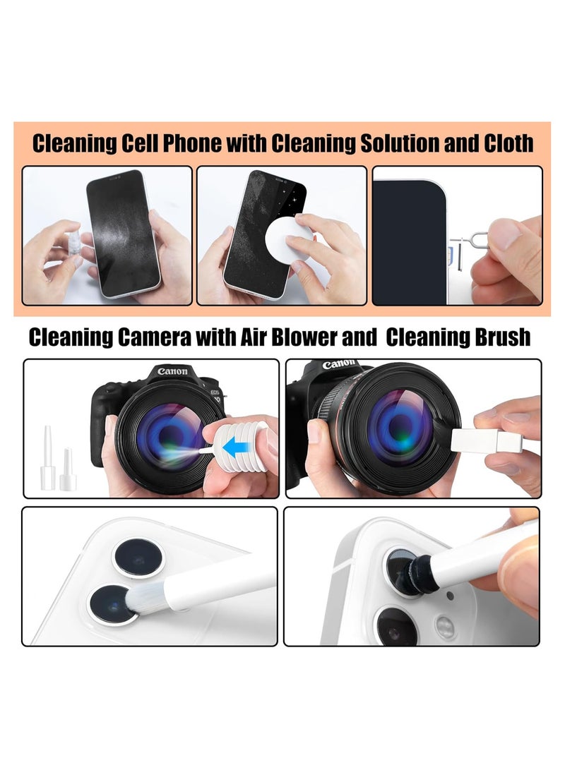 HOFEESEA 20 in 1 Laptop Phone Screen Cleaner Kit, Computer Keyboard Cleaning Kit, Electronic Cleaning Kit with Brush Spray for Airpods, Earbud, iPad, iPhone, Camera, Computer Cleaner - Image 4