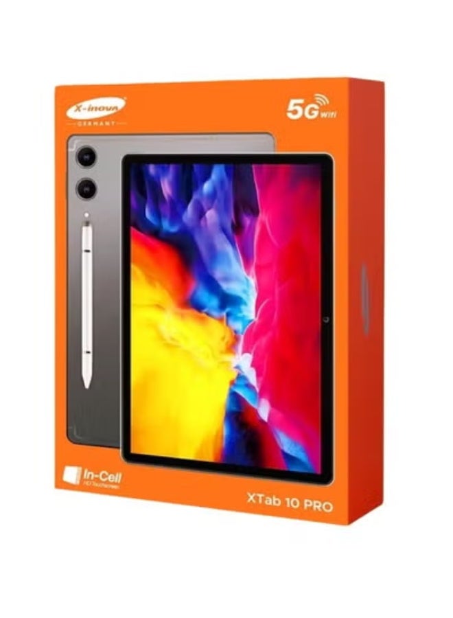 X-Inova XTab 10 PRO Android 15 Tablet 10.1-Inch with 8GB RAM, 512GB ROM, Dual SIM 4G LTE + Wi-Fi, 6000mAh Battery, 13MP Rear + 8MP Front Camera, Keyboard & Stand Case Included – Fast Charging, GPS, Multi-Touch Display – Silver Tablet for Daily Use - Image 3