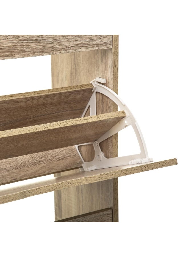 Five Simply Smart - 3-Drawer Modern Design Rectangular Shoe Rack Brown 118 x 60 x 24 cm 160392D - Image 1