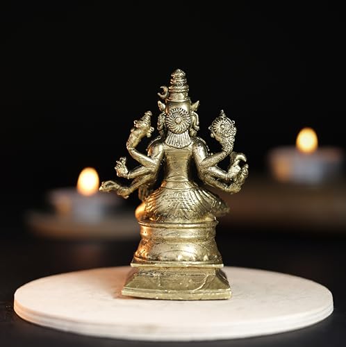 Bhimonee Decor Bhimone Decors | Varahi Amman Panchaloha Idol | Handcrafted Mini Brass Finish | 7 cm Hindu Goddess Idol - Image 3