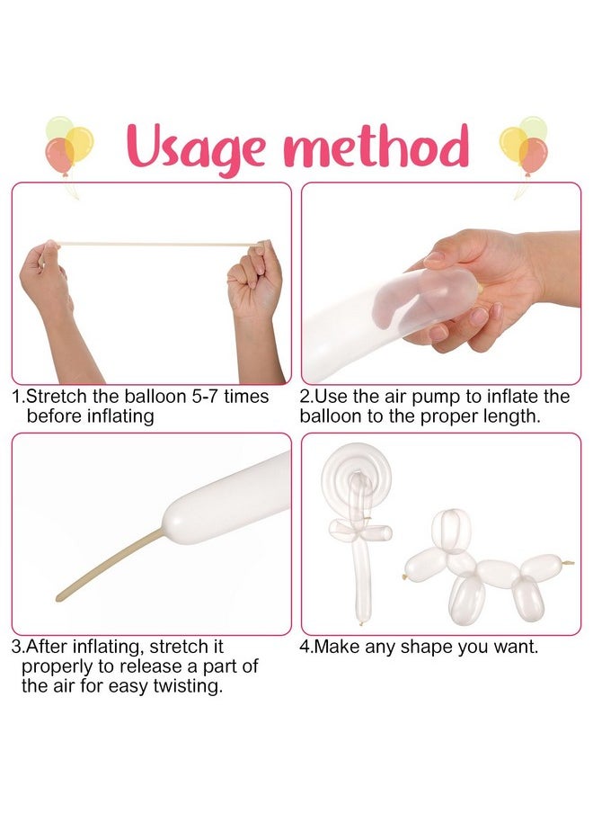 Jwxstore - 100Pcs 260 Balloons Clear Long Balloons For Balloon, Premium Quality Latex Twisting Balloons For Animals Modeling Christmas Birthday Wedding Party Decorations) - Image 1