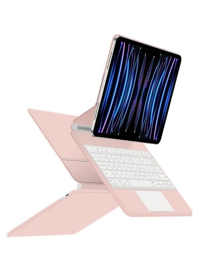 Magnetic Floating Wireless Keyboard Case Compatible with iPad Air 13-inch 2024 (Models: A2903, A2904), Rechargeable Bluetooth Keyboard with Multi-Touchpad