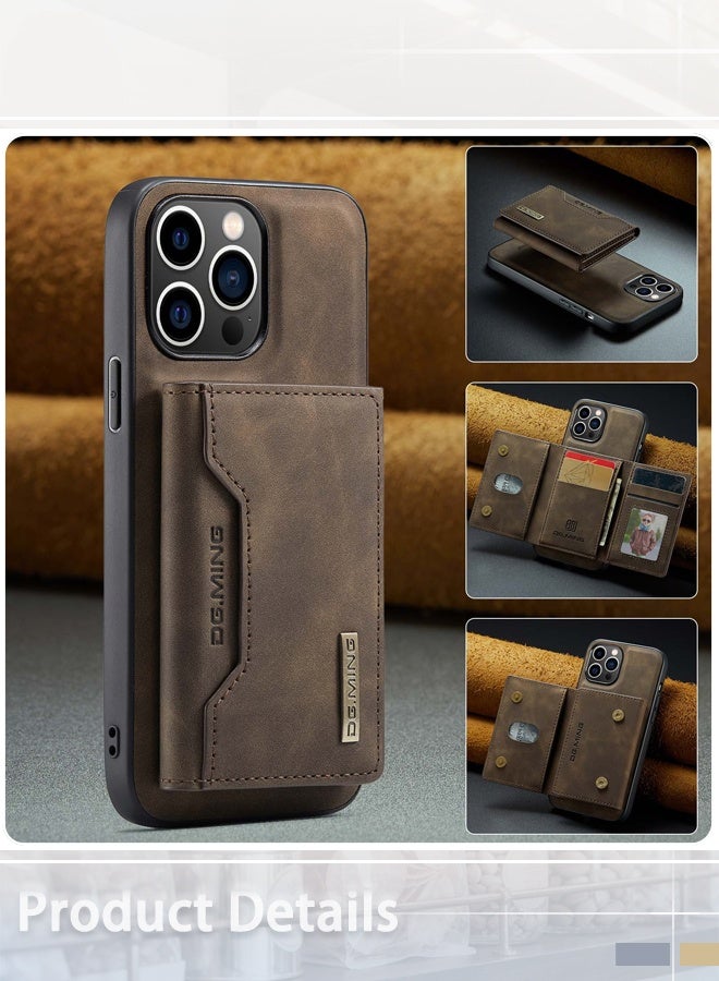 Dg Ming Samsung Galaxy S24 Ultra 5G Case, 2 in 1 Detachable Wallet Back Cover, Premium Leather Case with Card Holder Pocket, Slim Phone Case for S24 Ultra with Kickstand (Coffee, S24 Ultra) - Image 2
