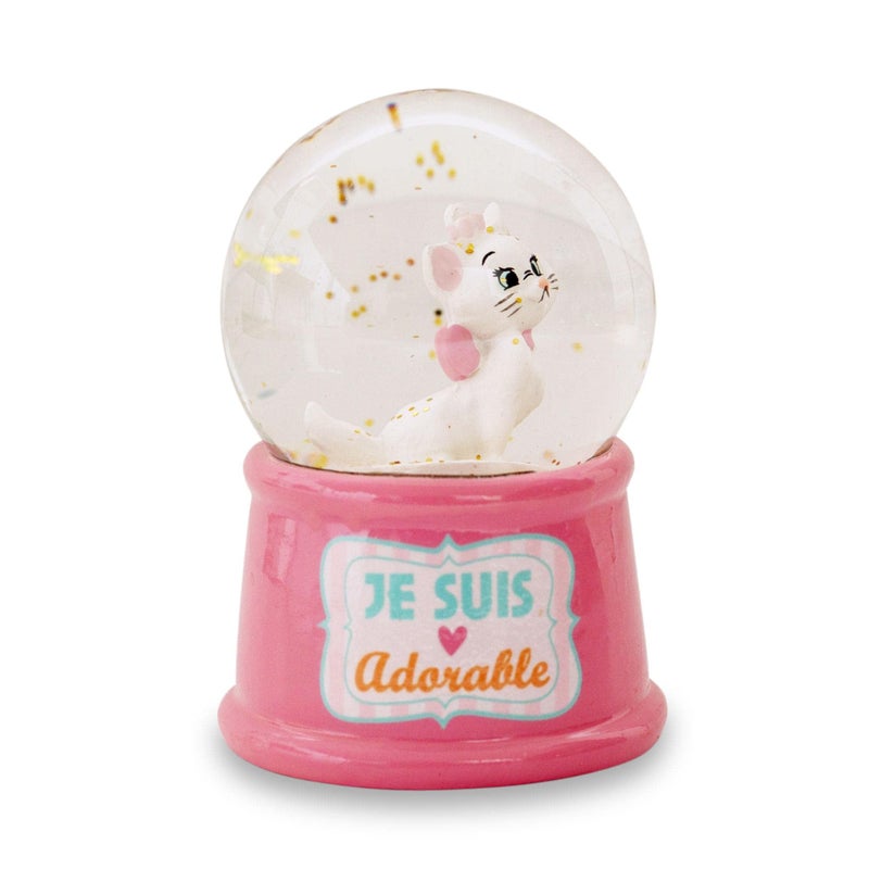 Silver Buffalo Silver Buffalo Disney Aristocats Marie Je Suis Adorable Light Up Snow Globe Pink 55mm 