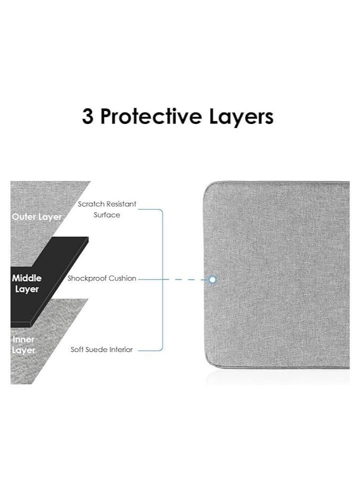 12-12.5 Inch Sleeve Case Cover Canvas Laptop Tablet Protective Bag for 12.3-Inch Microsoft Surface Pro 4/Pro 5 (2017)/ Pro 6 (2018-2019)/Pro 7 (2019 2020) & MacBook 12" Air 11.6" (Gray.. - Image 4
