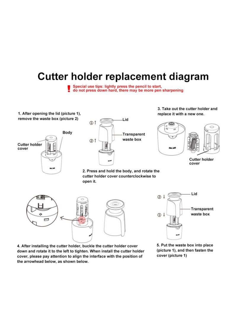 XiuWoo - Pencil Sharpener Electric Sharpeners, Portable Kids, Blade to Fast Sharpen, Suitable, School Sharpener, Classroom, Office, Home - Image 1