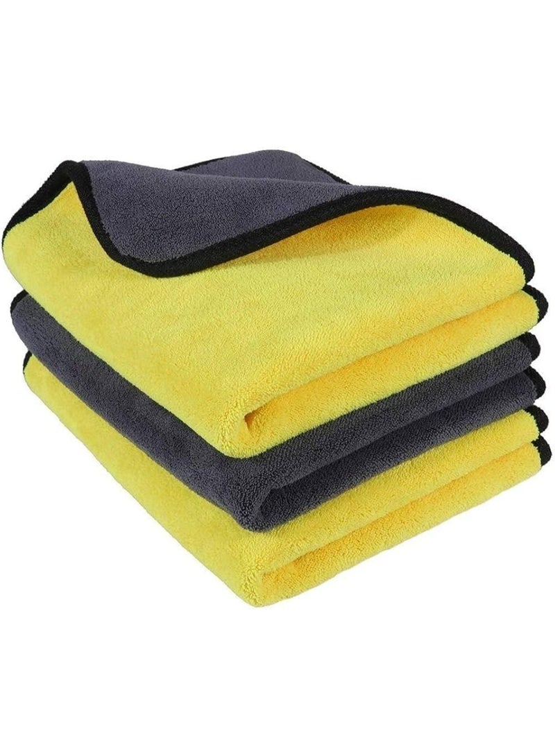 "فوطة تنظيف سميكة من المايكروفايبر فائقة الامتصاص لغسيل السيارات والتنظيف والتجفيف  " - Image 1