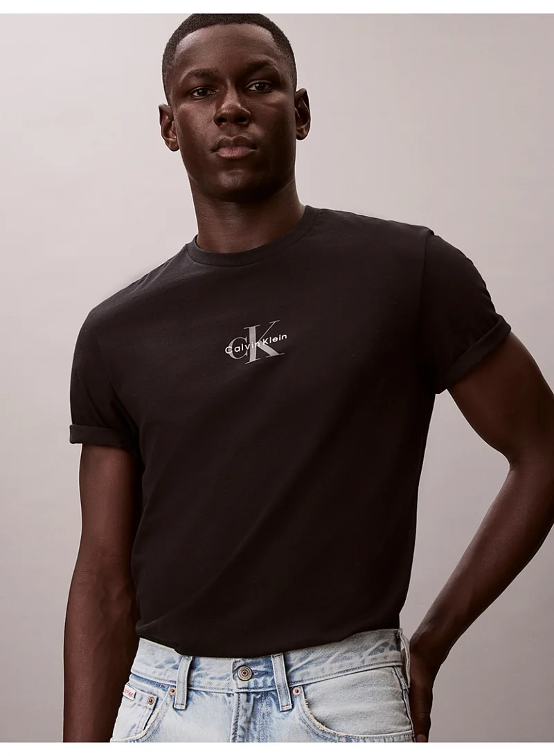 Calvin Klein Jeans Black Monogram Logo T-Shirt for Men | Best Price UAE