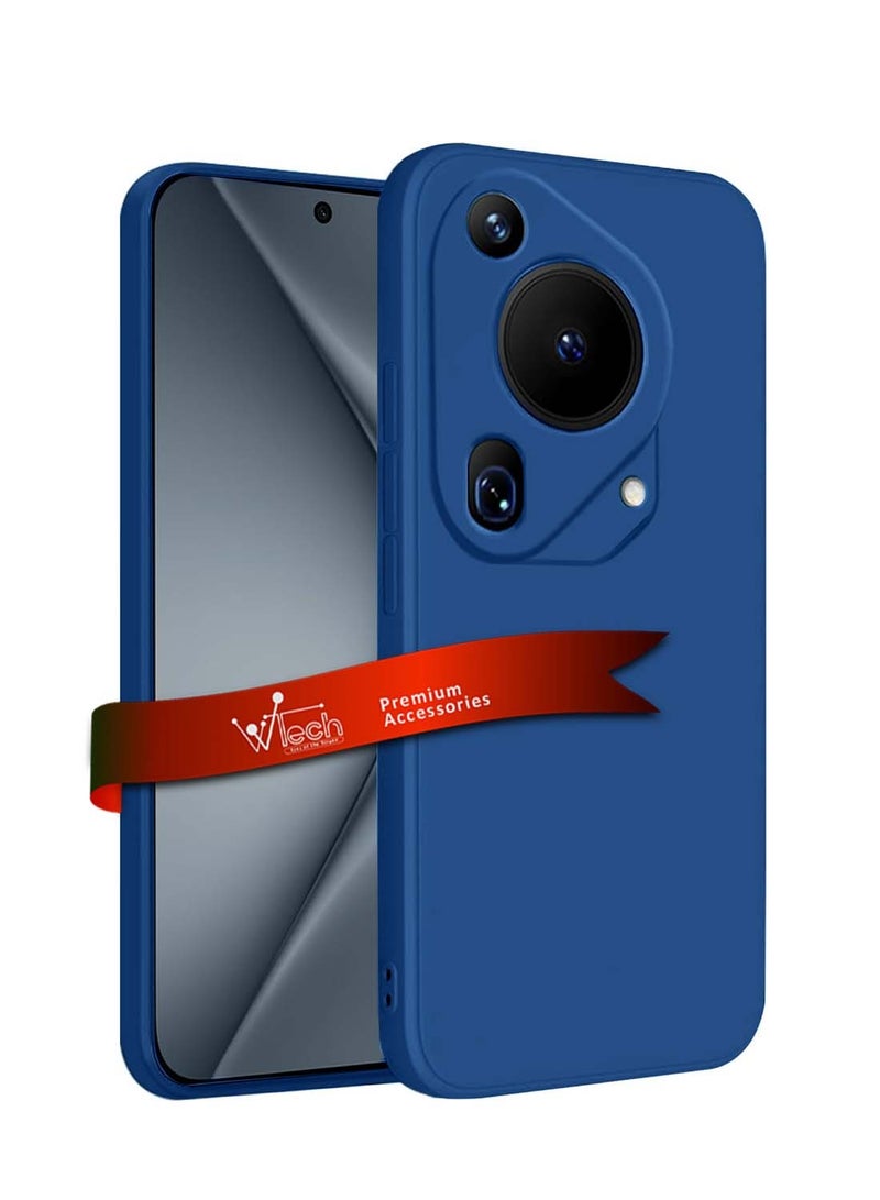 Wtech Huawei Pura 70 Ultra 5G 2024 Premium Liquid Silicone Case Cover - Navy Blue - Image 1