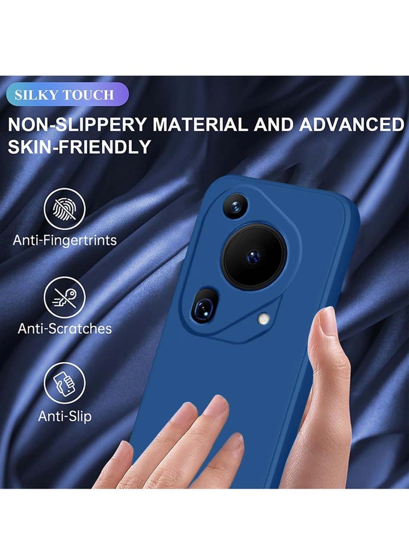 Wtech Huawei Pura 70 Ultra 5G 2024 Premium Liquid Silicone Case Cover - Navy Blue - Image 2