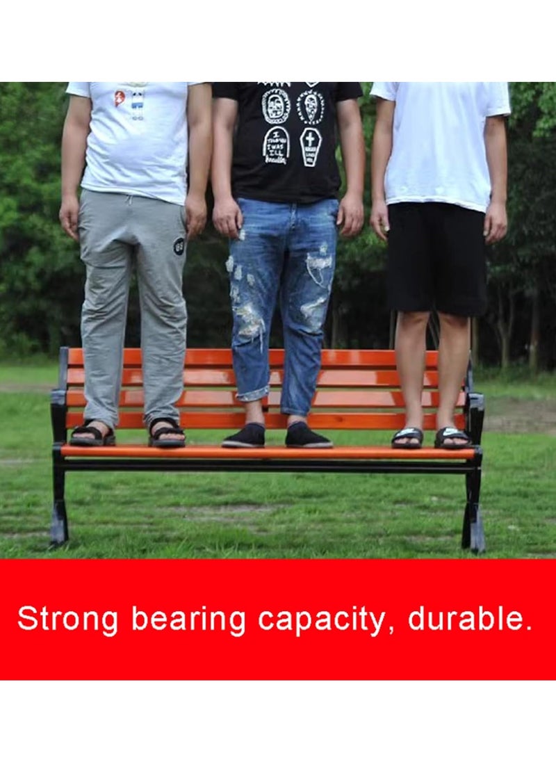 Generic Outdoor Garden Bench, Patio Wooden Picnic Bench, Porch Bench Outdoor, Wood Front Porch Chair, 705Lbs Weight Capacity, Heavy-Duty Steel Frame, for Patio Porch Deck Yard Lawn  - Image 3