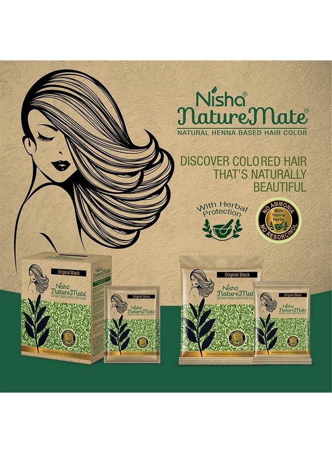 Nisha Nature Mate Henna Powder for Hair Colour, Original Black, Permanent Hair Color, Ammonia Free, 100% Grey Coverage, Herbal Hair Dye with Amla, Shikakai, Hibiscus & Aloe Vera, Salon-like Shine (60 gm) - Image 5