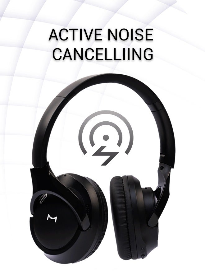 ION 8Pro ANC Bluetooth Headphone: 300mAh Battery, 30 Hours Music, Bluetooth V5.4, Type-C Charging, Compatible with iPhone, Samsung, OnePlus, and More