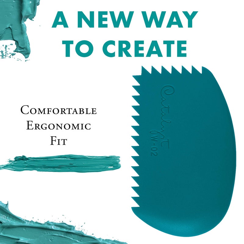 CANSON Princeton Catalyst Tools, Art Supplies for Texturizing and Moving Paint, Wedge- White - Image 4