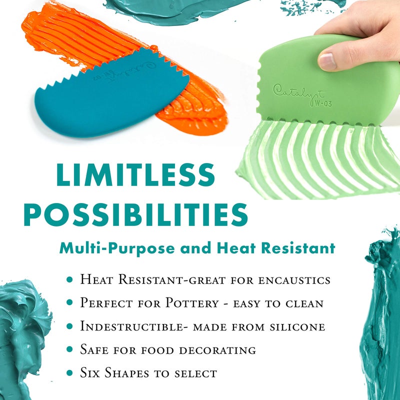 CANSON Princeton Catalyst Tools, Art Supplies for Texturizing and Moving Paint, Wedge- White - Image 3