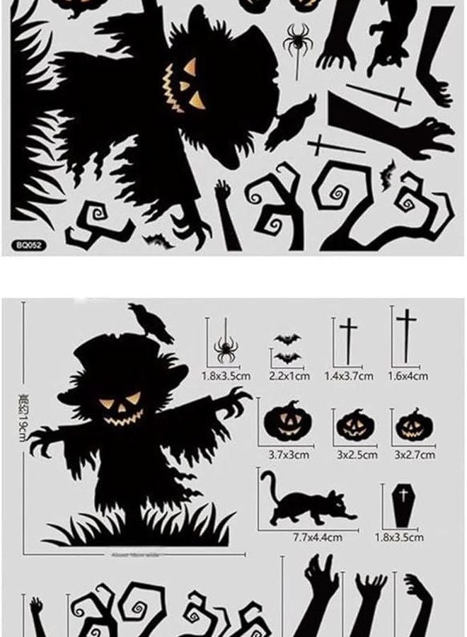 Halloween Window Stickers Style 13 Ghost Zombies Pumpkin Spiders Indoor Decor
