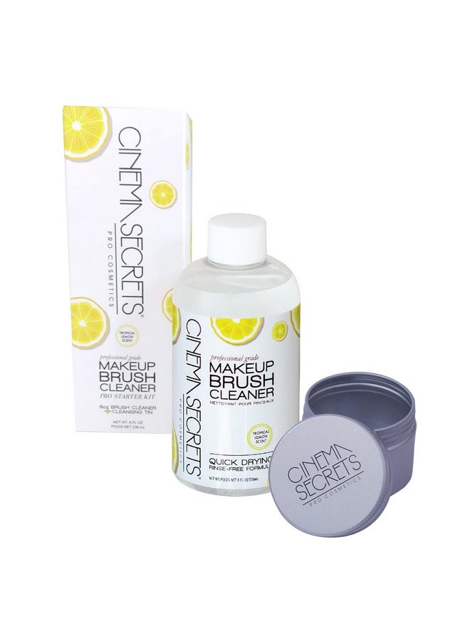 Cinema Secrets Professional Makeup Brush Cleaner Kit, 8 Fl Oz, Lemon  - Image 1