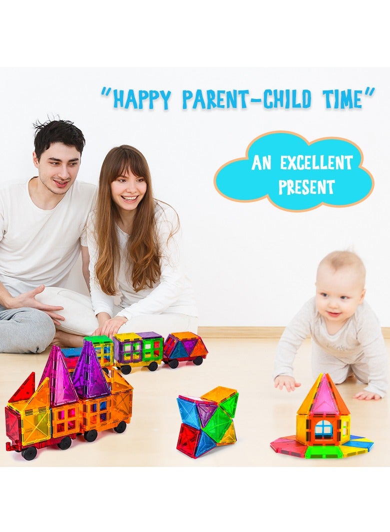 Magnetic Tiles for kids, 120 pcs 3D Building Blocks Constructional Set - Unleash Limitless Creativity and STEM Learning (120pcs) - Image 3