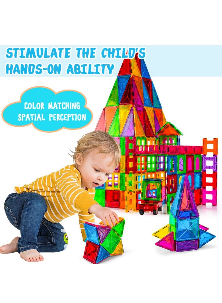 Magnetic Tiles for kids, 120 pcs 3D Building Blocks Constructional Set - Unleash Limitless Creativity and STEM Learning (120pcs) - Image 4