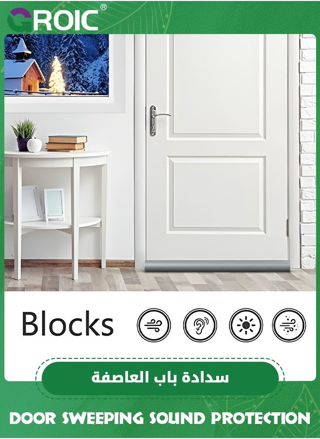 GROIC Door Bezel,Adjustable Door Sweeping Sound Protection, Internal Front Double-Sided Windshield, Door Bottom Protection, Noise Reduction, Windshield,Home Soundproof Dust Proof Seal Strip  - Image 5