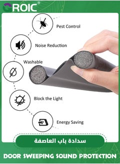 GROIC Door Bezel,Adjustable Door Sweeping Sound Protection, Internal Front Double-Sided Windshield, Door Bottom Protection, Noise Reduction, Windshield,Home Soundproof Dust Proof Seal Strip  - Image 4