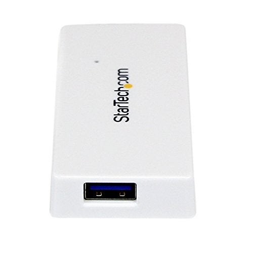 StarTech.com 4 Port USB 3.0 Hub - 5Gbps - Multi Port USB Hub w/ Built-in Cable - Powered USB 3.2 Gen 1 Extender for Your Laptop - White, TAA (ST4300MINU3W) - Image 2