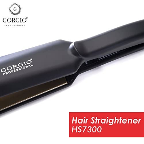 Gorgio Professional Wide Hair Straightener for Women | Fast Heating Ceramic Plates with Adjustable Temperature | Create Sleek, Frizz-Free Hairstyles at Home | Ideal for Thick & Long Hair Types - Image 4