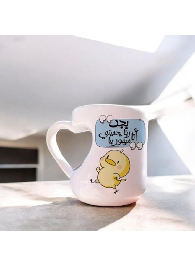 Heart handle mug, 350 ML, Custom gift, Special gift - Image 1
