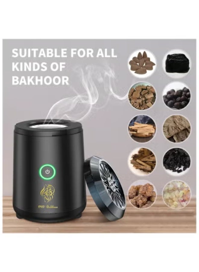 JAJEEK 🕌 Mini Portable Incense Burner with USB Rechargeable Battery | Electric Arabic Oud Burner & Flameless Aroma Diffuser | Compact Bakhoor Holder for Home, Office & Car | Elegant Muslim Gift Idea | Travel-Friendly Design for Soothing Fragrance Anywhere - Image 3
