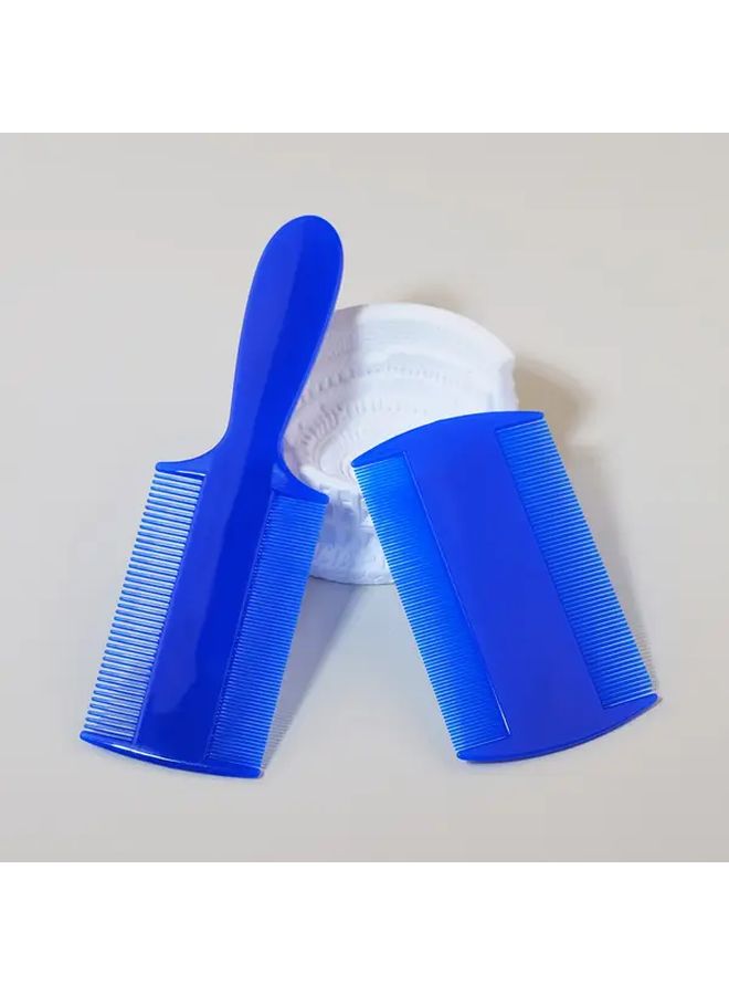 Green Vintage Lice Comb 2pcs Double Sided Dense Tooth With Without Handle - Image 5