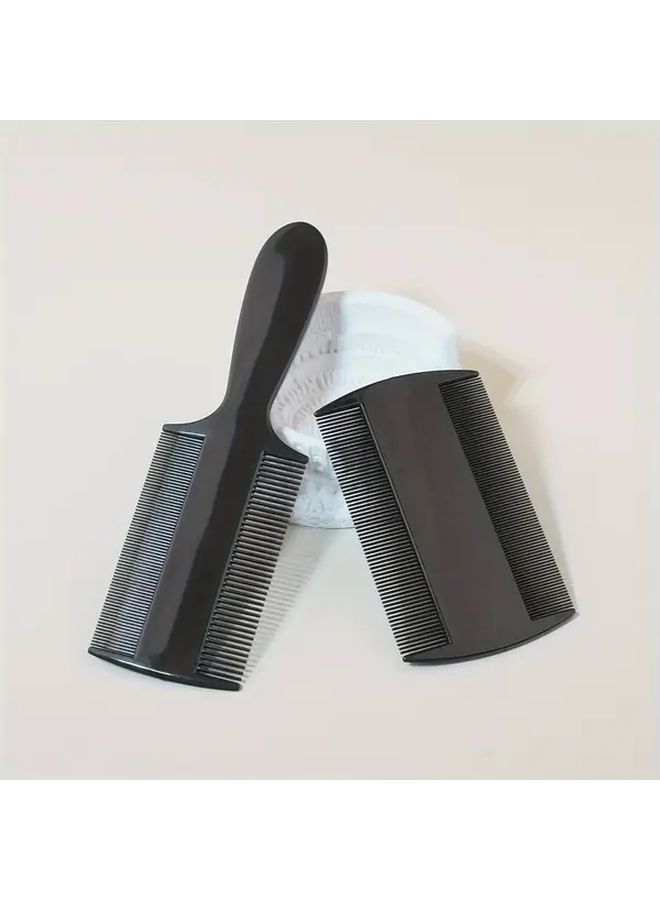 Green Vintage Lice Comb 2pcs Double Sided Dense Tooth With Without Handle - Image 1