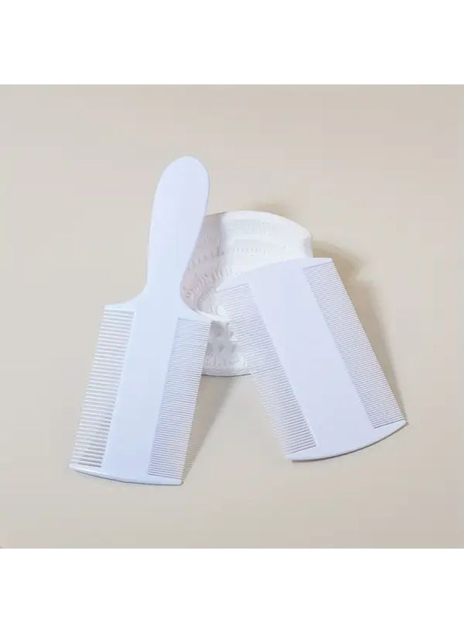 Green Vintage Lice Comb 2pcs Double Sided Dense Tooth With Without Handle - Image 2